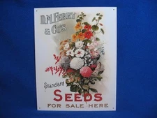 D.M. Ferry & Co's "Standard Seeds For Sale" 16x13 TIN SIGN NEW