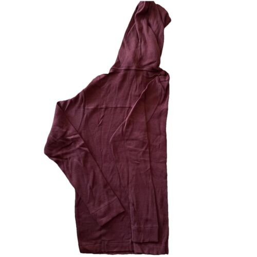 PAIGE Logan Cappuccio Henley Uomo Taglia M Colore Velluto Rosso Nuovo con etichette - Foto 5 di 14