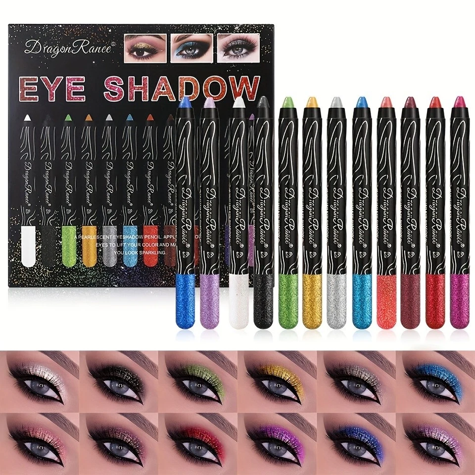 12 color eye shadow suit, matte waterproof durable high gloss eye shadow stick - Image 4 of 4