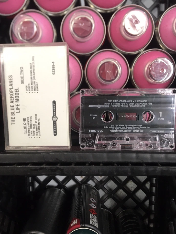 Rare The Blue Aeroplanes Life Model PROMO Cassette 1994 UK Post Punk White Label - Image 2 of 4