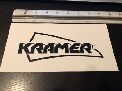 KRAMER GUITARS LOGO STICKER BLK ON WHITE  8x4