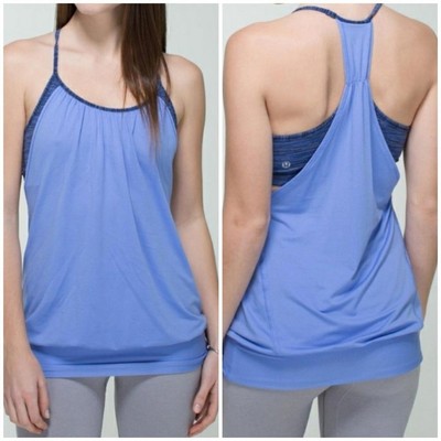 Lululemon No Limits Tank- Lullaby / Wee Are From Space Cadet Blue/ Size 4