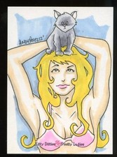 2012 5finity Kitty Ditties & Pretty Ladies Sketch Card - ANDY PEREZ