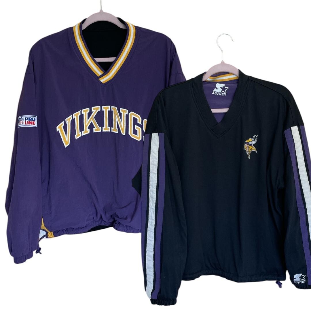 Pro Line Minnesota Vikings ジャケット XL VTG STARTER PRO LINE MINNESOTA VIKINGS FULL ZIPP WITH HOOD