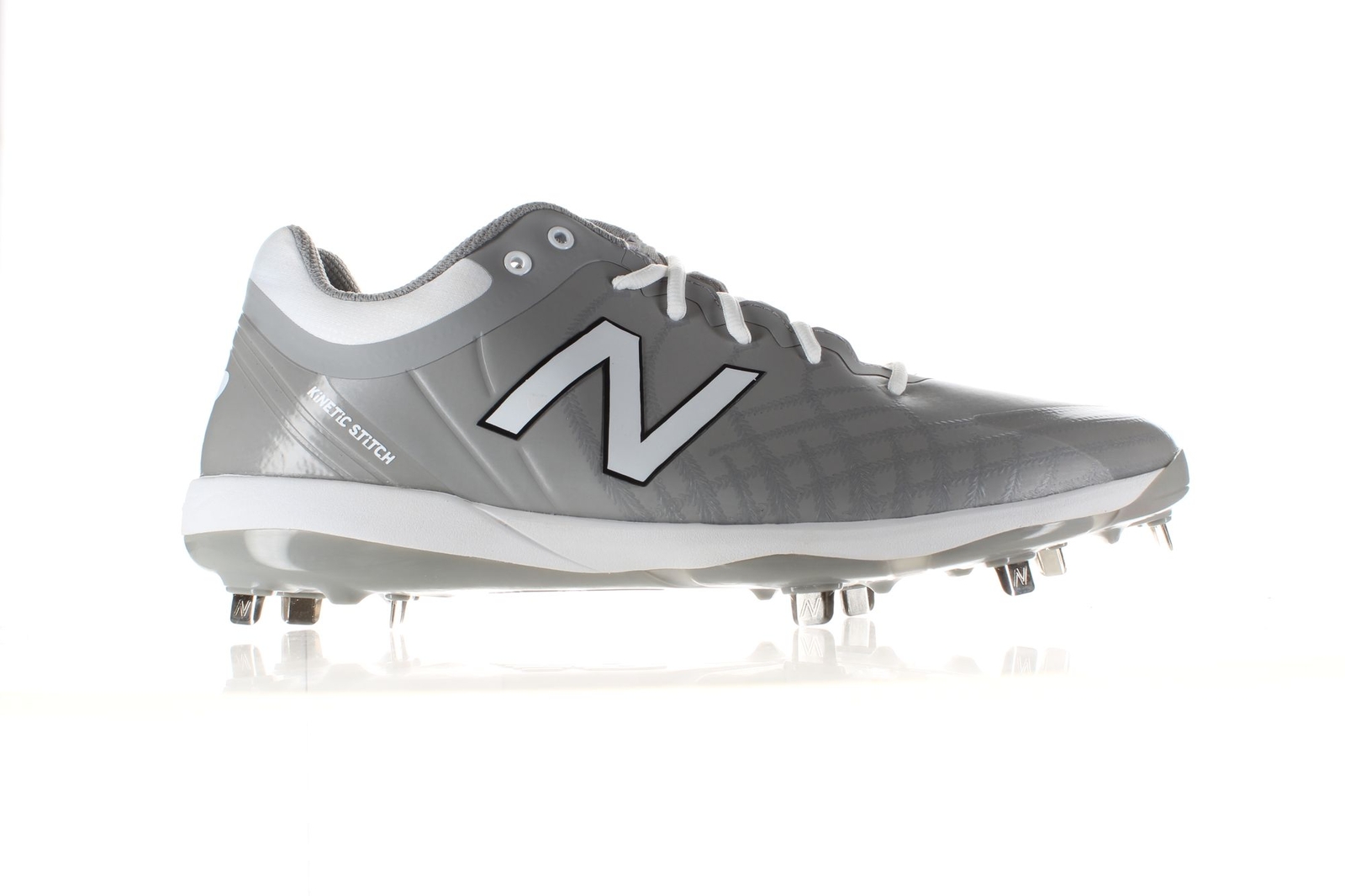 New Balance Mens L4040tg5 Grey/White Baseball Cleats Size 16 (2018156)