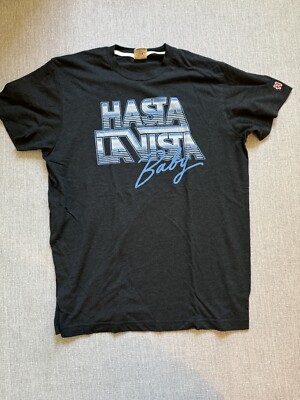 Hasta La Vista Baby Shirt Homage Large L Terminator 2 Schwarzenegger Used