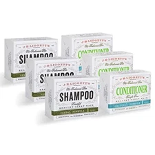 J.R.LIGGETT’S Herbal Formula Shampoo 3.5oz Conditioner 1.75oz Bars USA 6 Pack