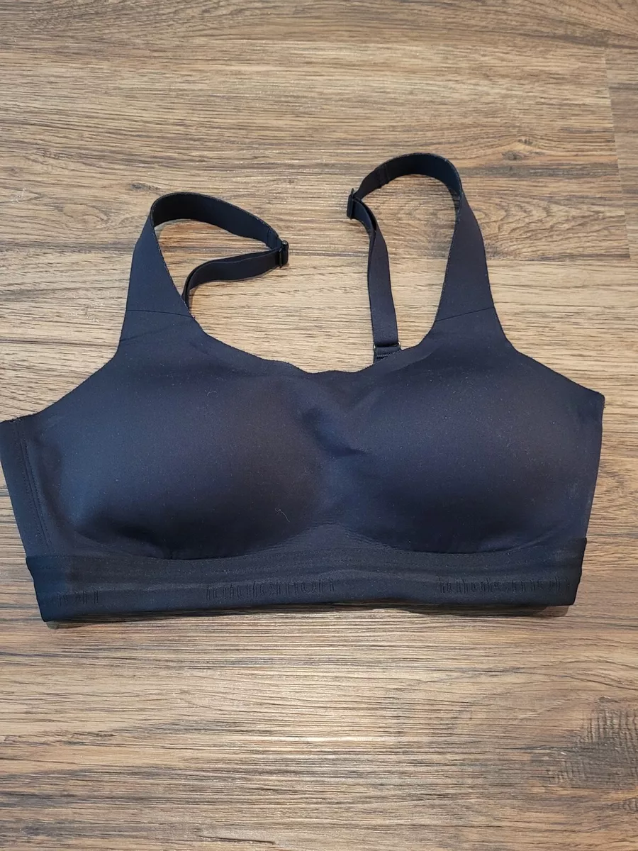 Lululemon Fine Form Sports Bra Size 32C High Support Black Logo Band