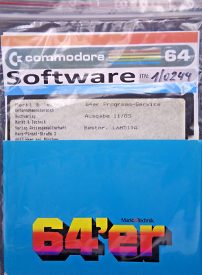 COMMODORE 64/128 -- 64 PROGRAM SERVICE ISSUE 11/85 (MARKET & TECHNOLOGY - DISK)