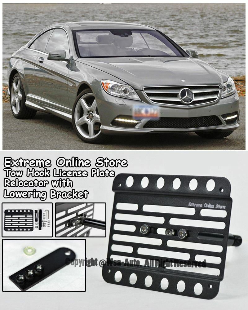 07-14 MB CL-Class Front Tow Hook License Plate Bracket C216 PDC Compatible