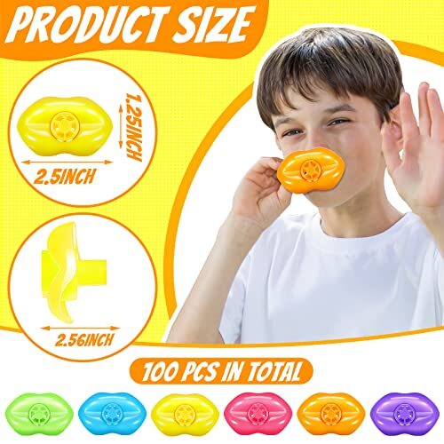 100 Pcs Lip Whistles Multicolored Whistle Toy Siren Whistle Whistle