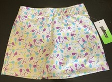 New With Tags Prince Youth Girl's Tennis Skirt Skort Racquet Pattern Size Large