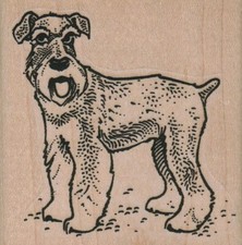Dog Panting 2 1/4 x 2 1/4" Rubber Stamp, Dog Stamp, Dog Lover Stamp