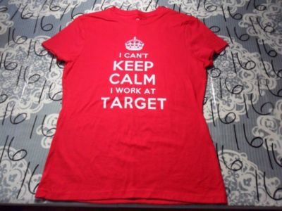 Small- I Can't Keep Calm I Work At Target Hanes Brand T- Shirt