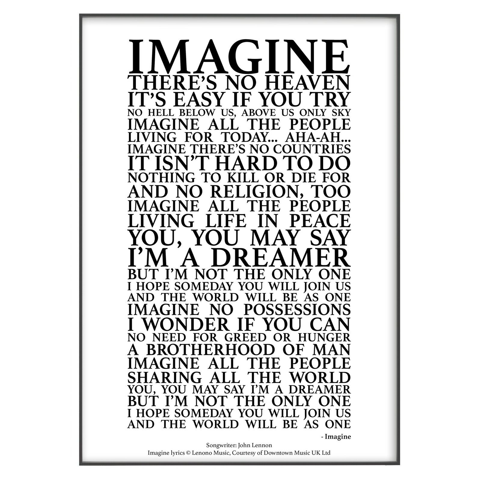 John Lennon Woman Quote Song Lyric Print - Red Heart Print