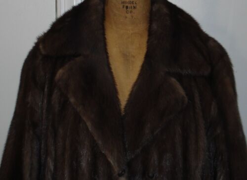 FERAUD Paris Blue Iris Mink Fur Coat Size 8-10 FREE SHIPPING - Picture 7 of 8
