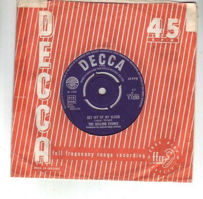 THE ROLLING STONES GET OFF MY CLOUD AND THE LAST TIME 1965 DECCA SINGLES 