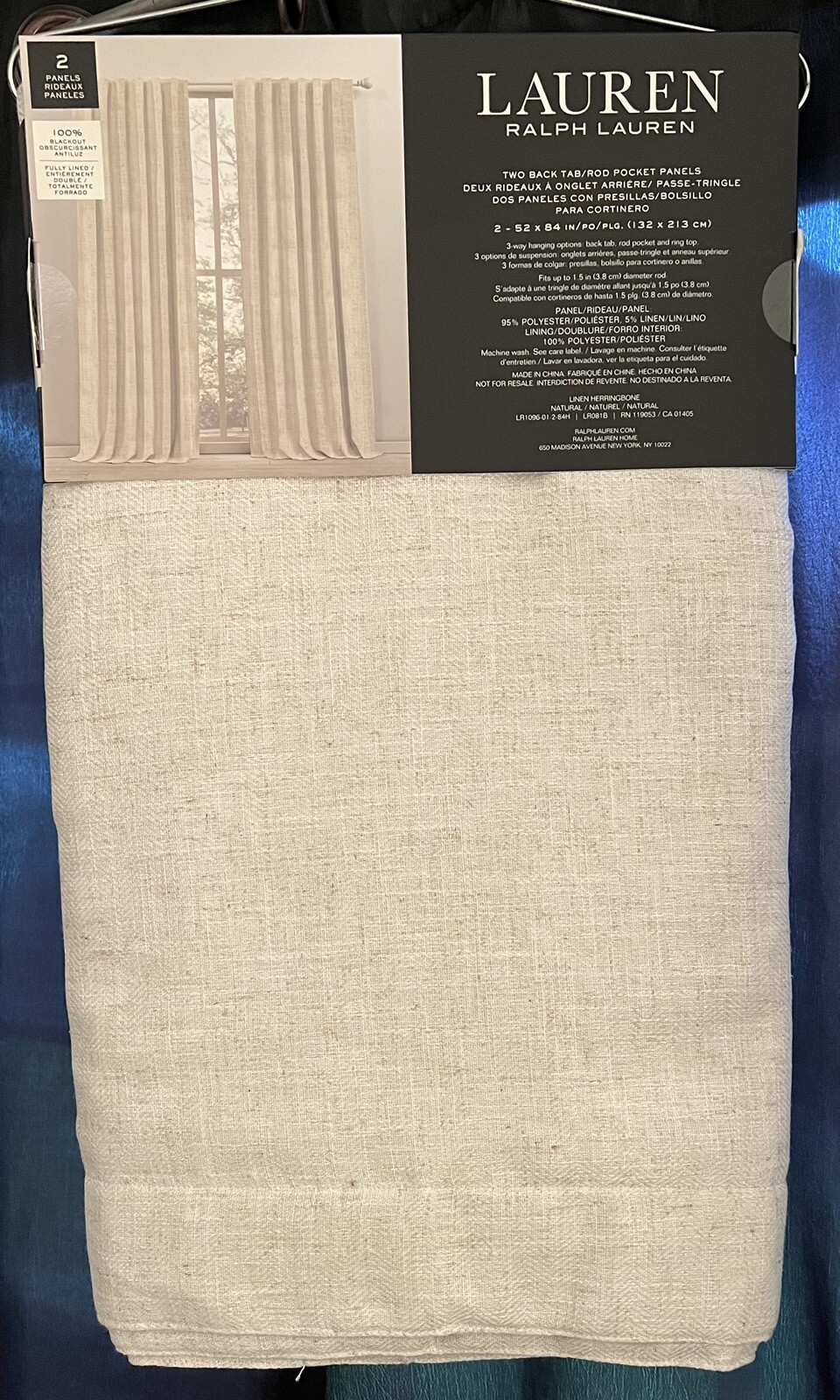 ralph lauren blackout curtains linen herringbone