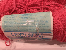 Columbia Minerva 5 Acrylic Skeins 1 oz Color 5759 Luscious Pink YARN Lot VTG