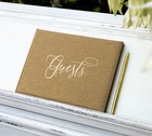 Gästebuch Vintage Hochzeit Kraft "Guests" braun/gold Hochzeitsalbum