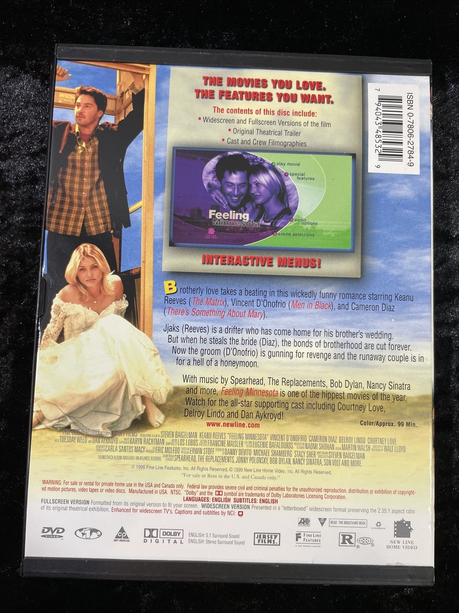 Feeling Minnesota (DVD, 1999) Keanu Reeves, Cameron Diaz
