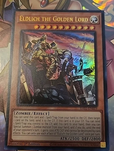 Yugioh RA01-EN019 Eldlich the Golden Lord (alternate art) Ultra Rare 1st NM/LP