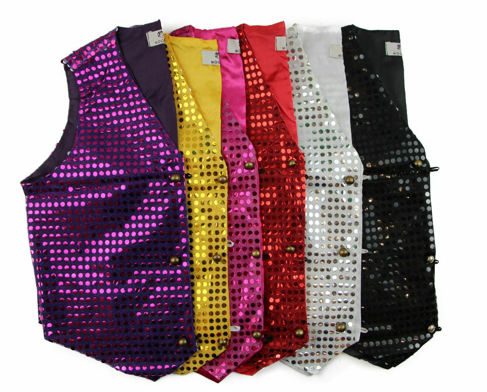 Sequin Vest Waistcoat Tie Boys Girls 