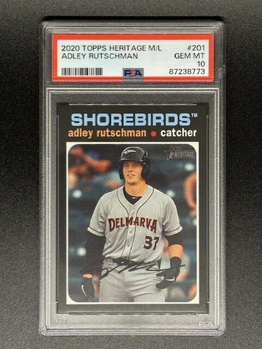 2020 Topps Heritage Minor League Adley Rutschman PSA 10 GEM MT #201 Orioles