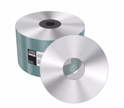 50 Mediarange Blank Mini CD Discs 8cm CD-R 25min Shiny Silver Thermal MR258-U