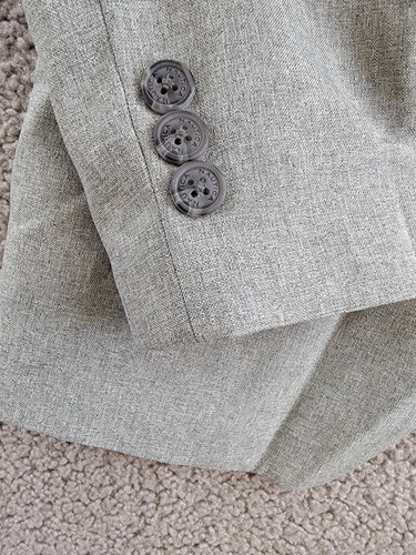 Nautica Heather Poplin Jacket Big Boys 10 Light Gray Collared Button Front L/S - Picture 10 of 20