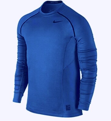 nike blue compression shirt