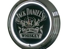N-0202 Jack Daniel´s - Deko Neon Uhr Clock Wanduhr Neonuhr Neonclock Werkstatt