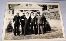 Rare Antique World War American Marines, Soldiers Sailors WWII Snapshot Photo