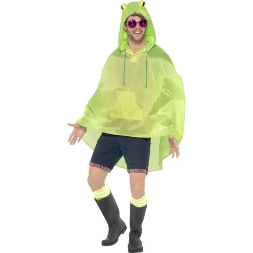 Froschkostüm Märchen Poncho Froschkönig Cape Frosch Regencape Regenponcho - Bild 4 von 4