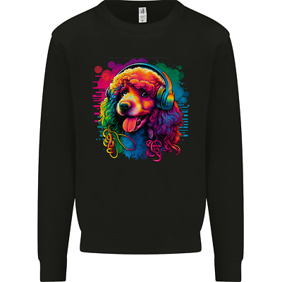 A Retro Pudel Hund Kinder Sweatshirt Pullover