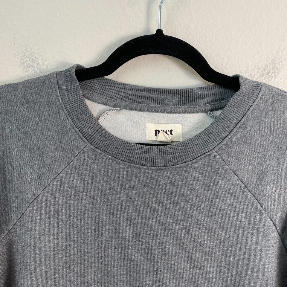 Pact Womens Small Gray Courtside Sweatshirt Dress Long Sleeve Organic Cotton - Image 4 of 4