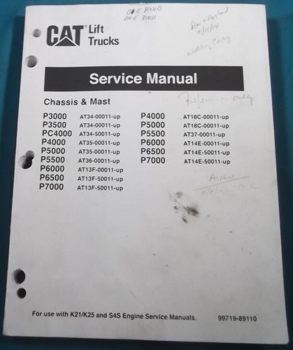 CAT CATERPILLAR P3000 P3500 PC4000 P4000 P5000 P5500 SERVICE SHOP REPAIR MANUAL