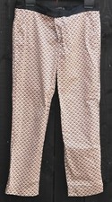 Pantalon Tailleur Femme Zara 97% Coton Marron Beige Taille Large