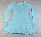Free People FP Beach Sleep Shirt Blue Long Sleeve Flowy Sleepwear Size Large EXC — photo 1