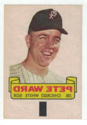 1966 Topps Rub Offs Insert, Pete Ward, Chicago White Sox, Centered, Nice!