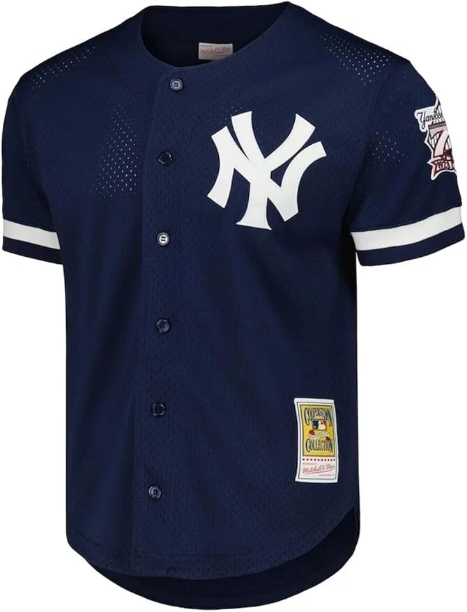 New York Yankees 1998 Mitchell & Ness Authentic Batting Practice Jersey 48 XLT - Image 3 of 4