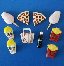 Dress It Up Snack Attack Jesse James Embellishments Buttons Shank & Flat