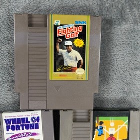 NES Game Lot 5 Kung Fu Baseball Fighting Golf Wheel of Fortune Pictionary