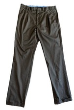 Roundtree  Yorke 38x36 Travel Smart Brown Check Men's Cuff Pleated Dress Pants