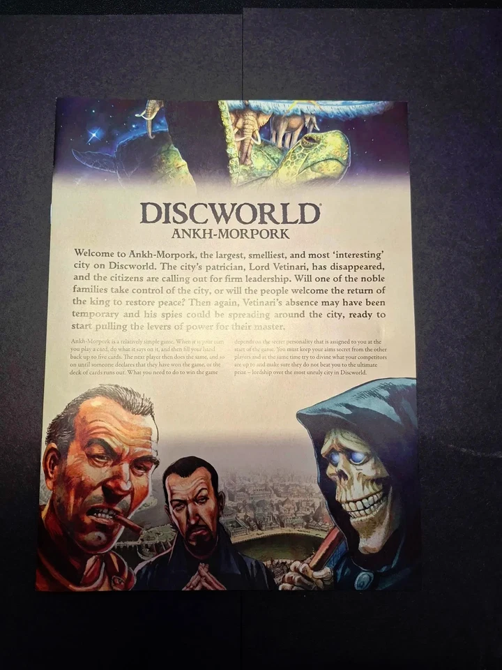 Terry PRATCHETTS DISCWORLD Ankhmorpork Board Game COMPLETE - Image 3 of 4