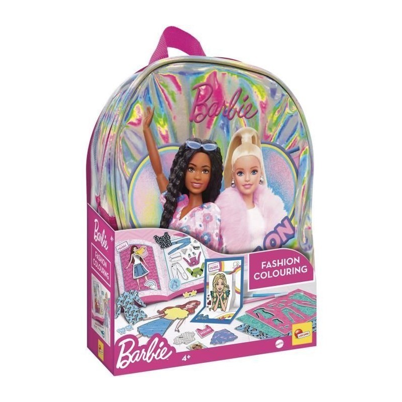 Sac à dos école de dessins Liscianigiochi rose avec kit créatif Barbie Fashion 4 ans