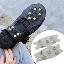 Tacos de hielo para zapatos Botas Tacos de tracción Crampones Pinza Picos para correr