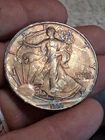 1991 American Silver Eagle 1 Troy oz .999 Toned In BU