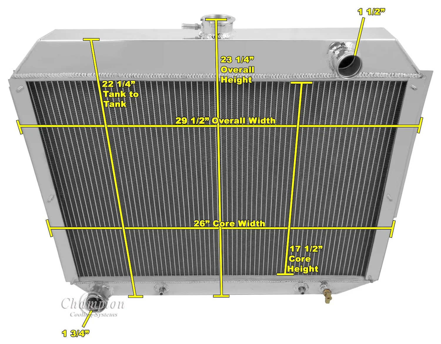 Champion Cooling Systems CC332 All-Aluminum Radiator