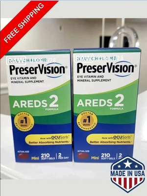 #ad Pack of 2 Preservision AREDS 2 210 Count Eye Vitamin Mini Soft gels $45.97